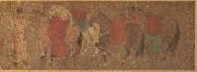 unknow artist Reitknecht with horses seaweed-dynasty painting